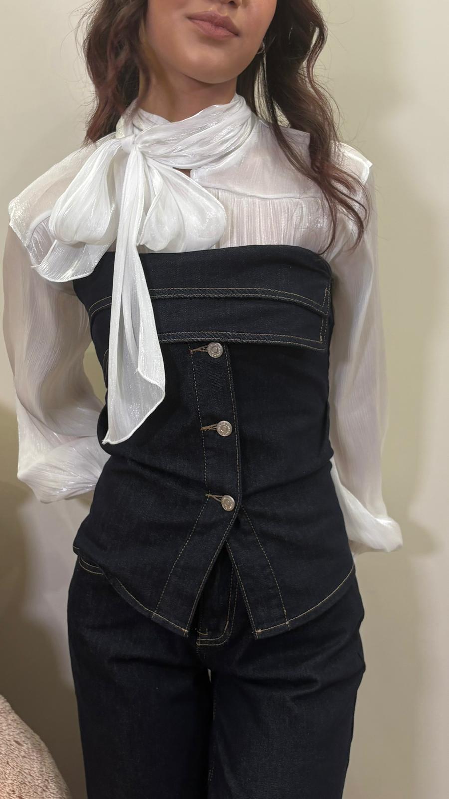 Top "Amour en Jeans"