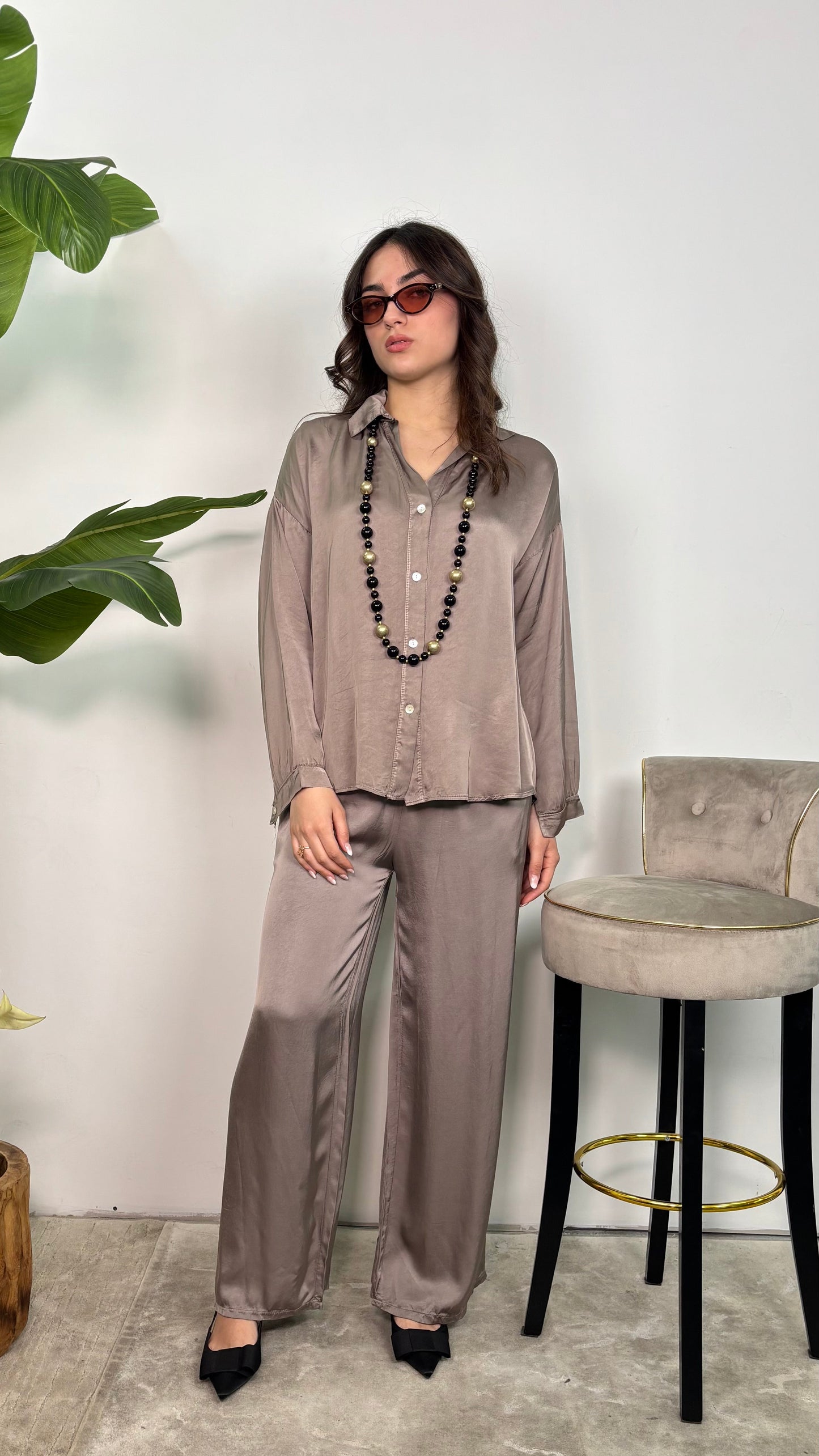 Camicia Elodie in raso