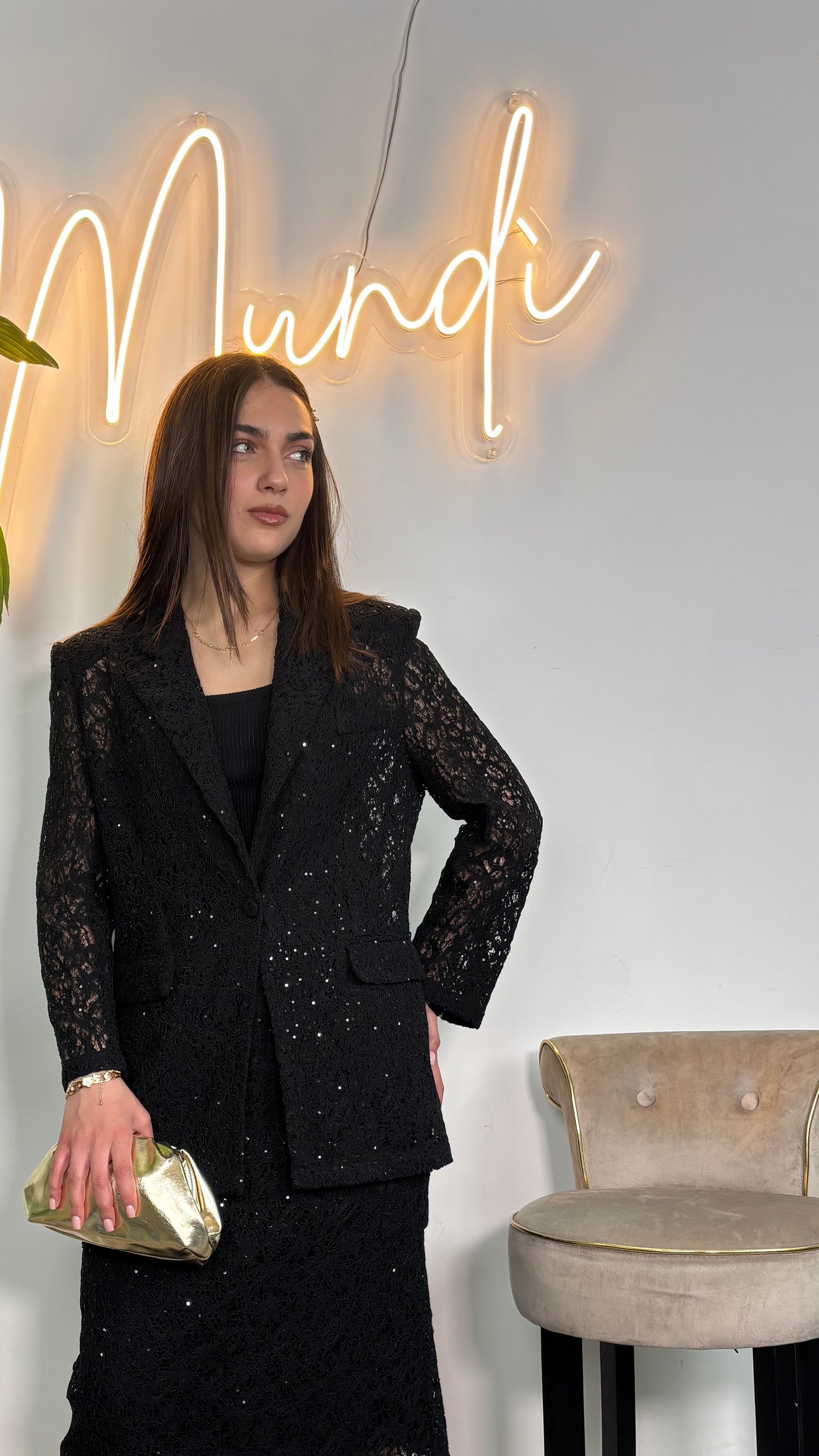 Coordinato con gonna by LUMINA in pizzo