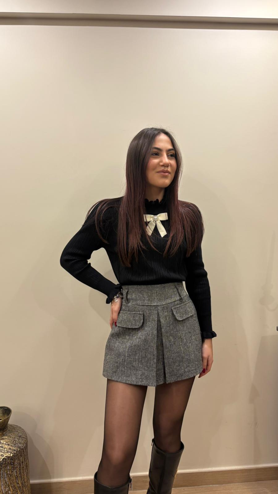 Maglia Lavorata con Fiocco