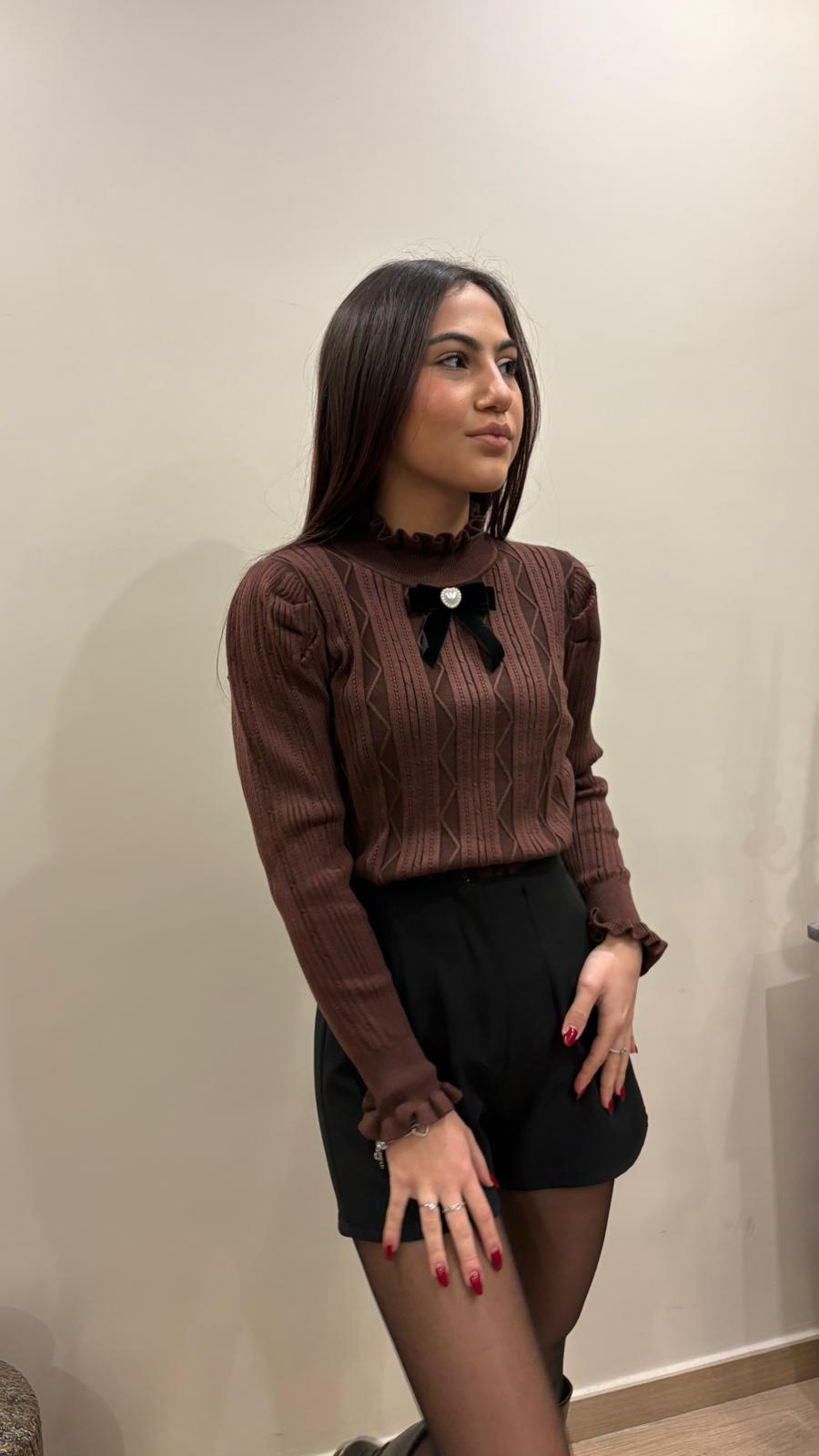 Maglia Lavorata con Fiocco