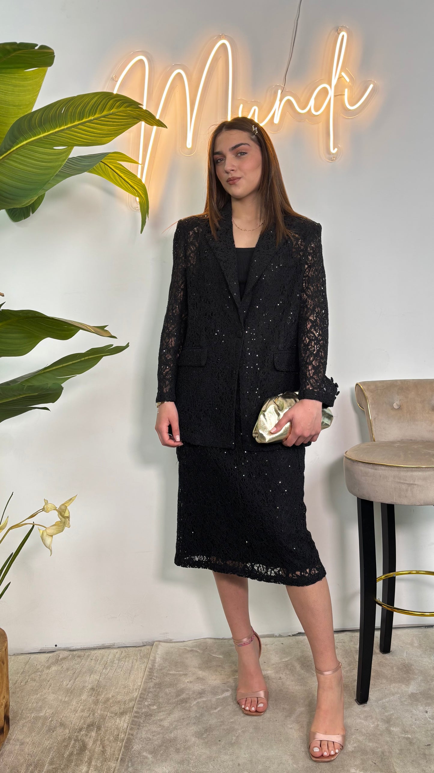 Coordinato con gonna by LUMINA in pizzo