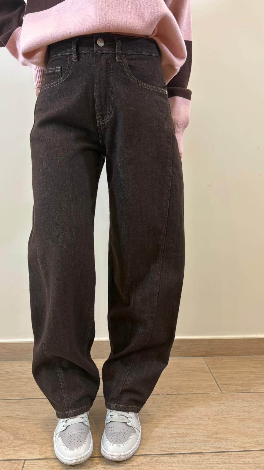 Jeans balloon marrone