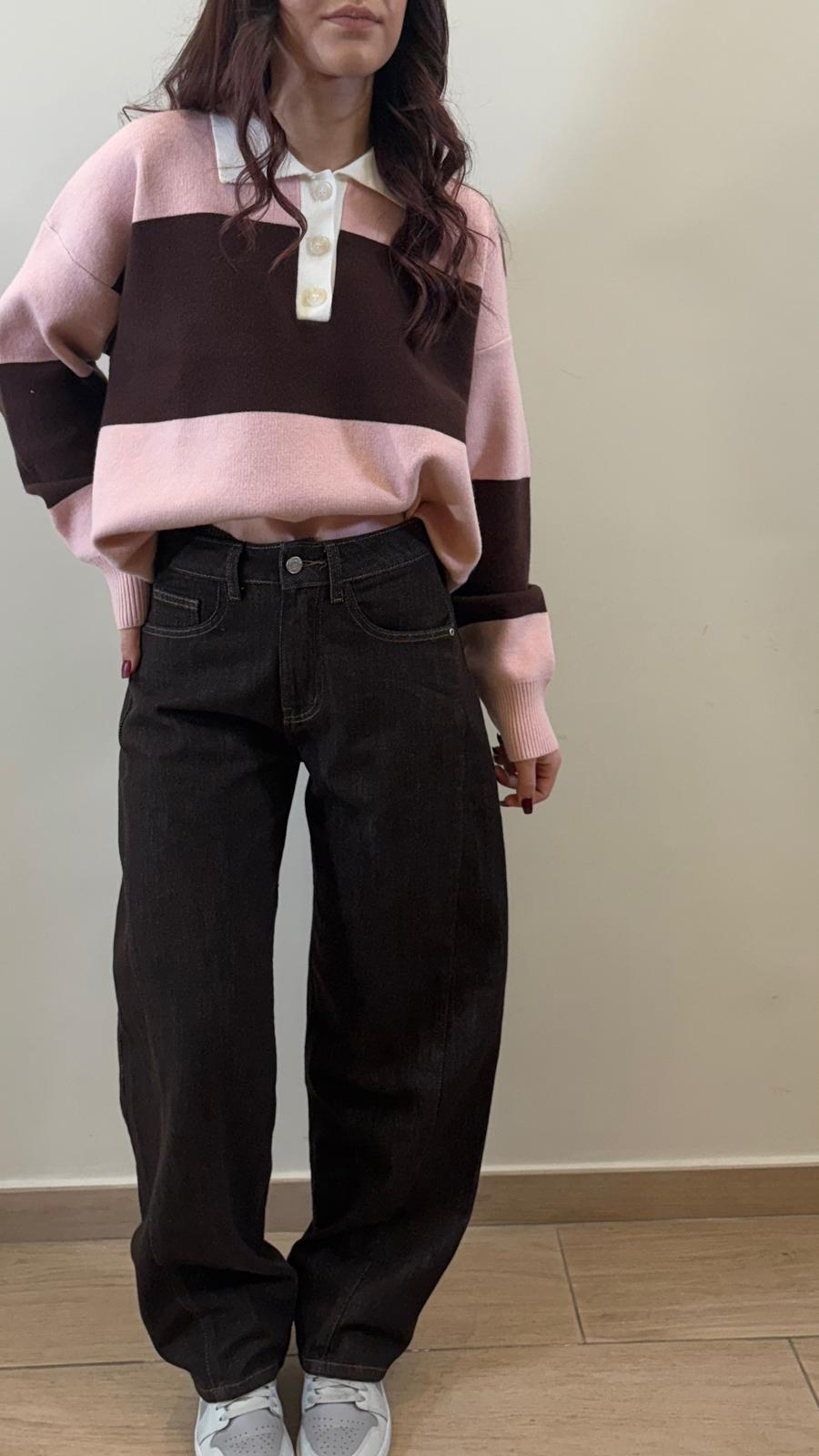Jeans balloon marrone
