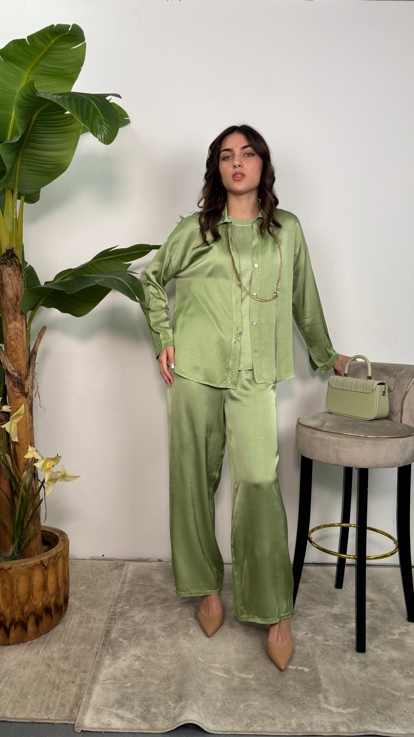 Camicia Elodie in raso