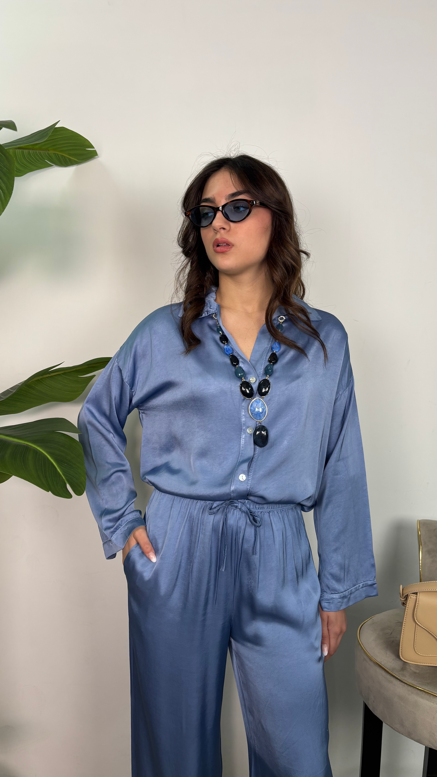 Camicia Elodie in raso