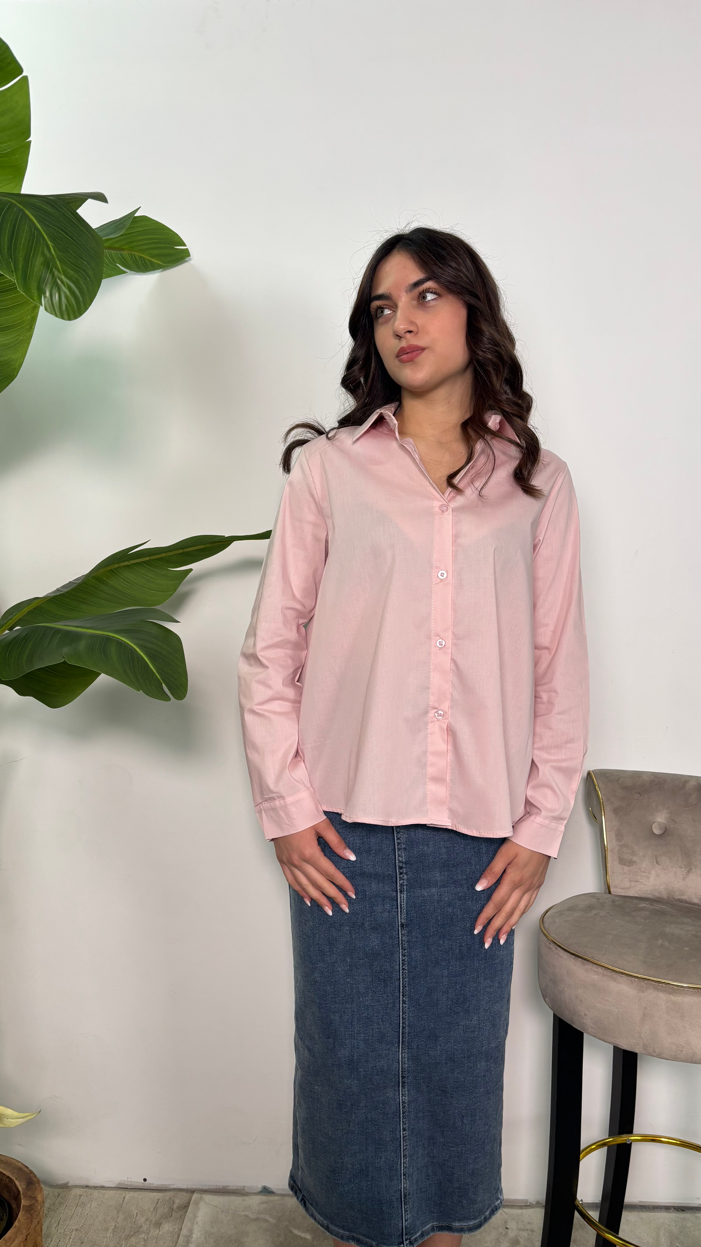 Camicia in cotone basic