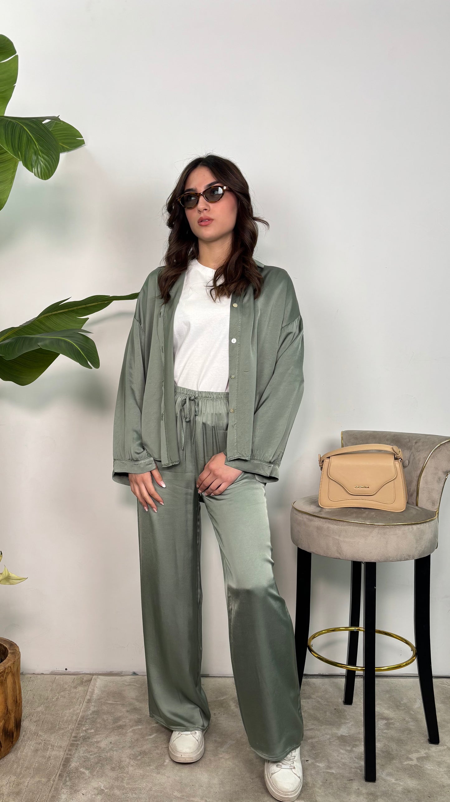 Camicia Elodie in raso