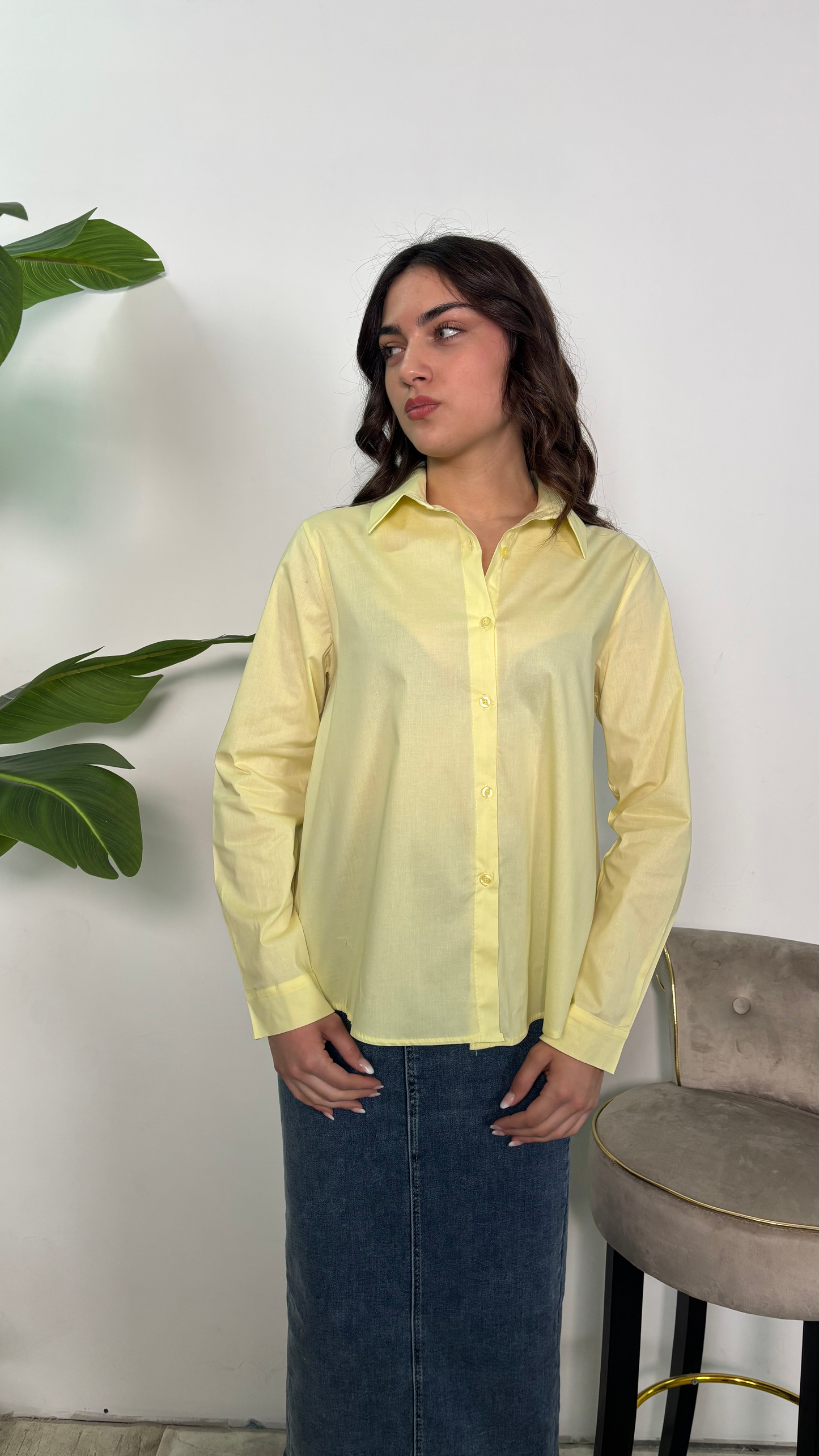 Camicia in cotone basic