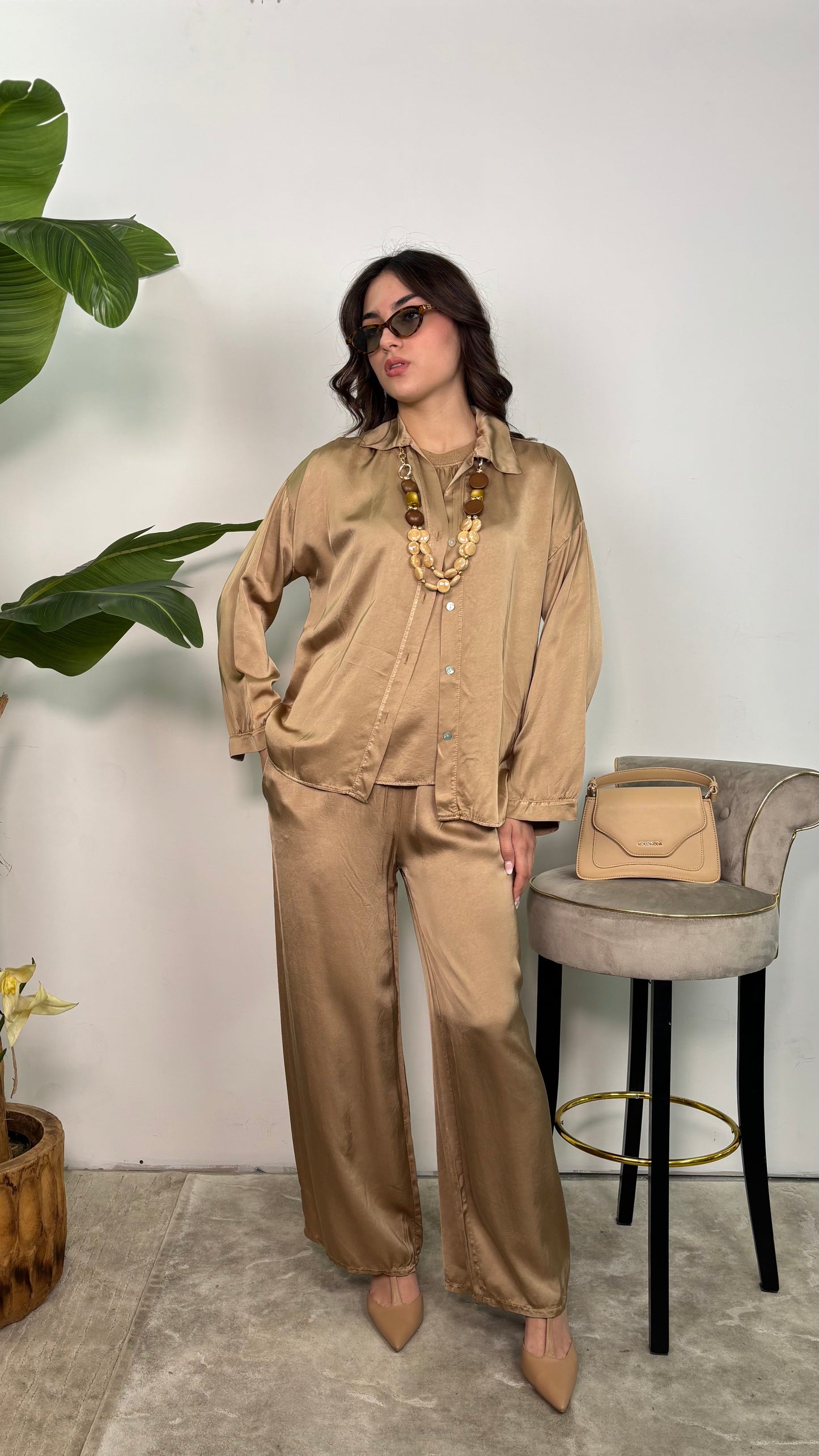 Camicia Elodie in raso