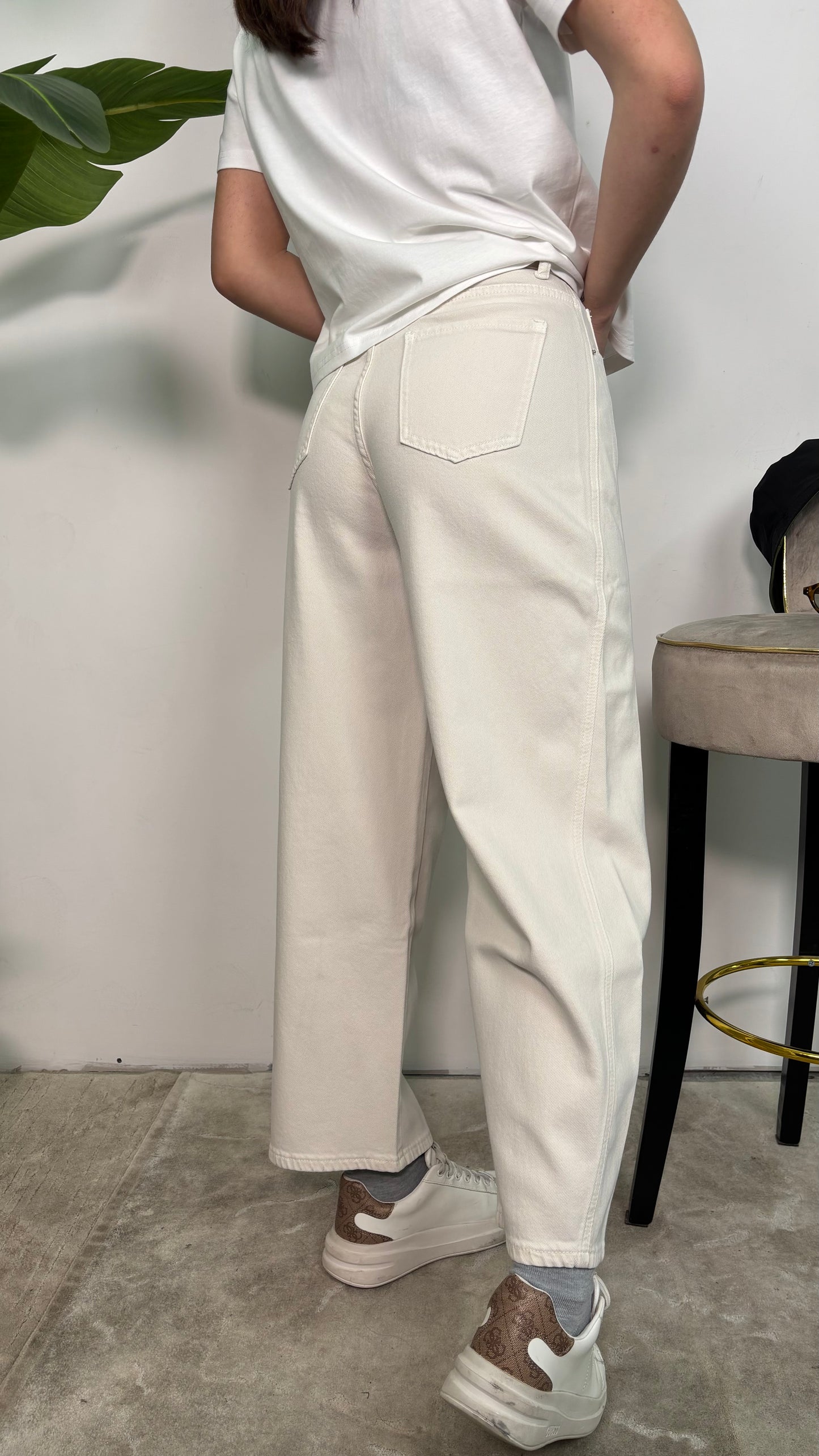 Jeans Balloon Crema
