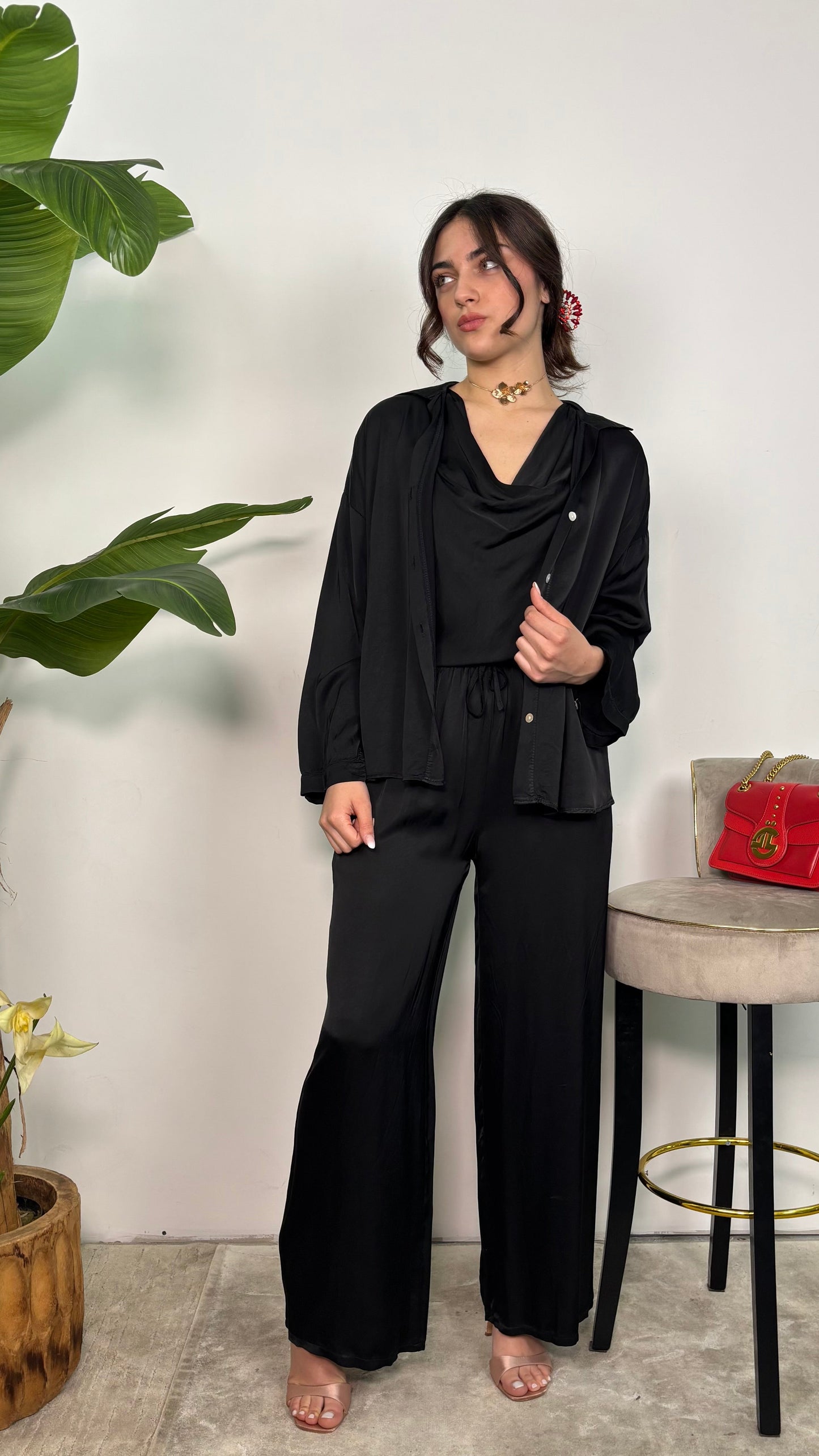 Camicia Elodie in raso