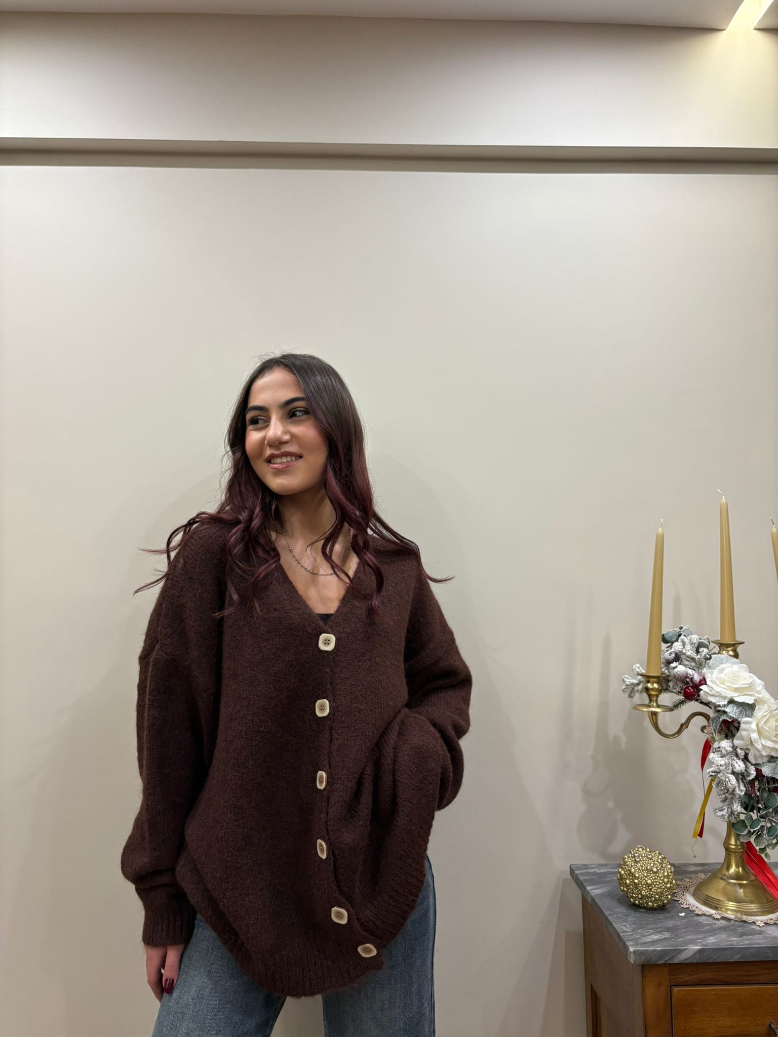 Cardigan Over in Lana Mohair